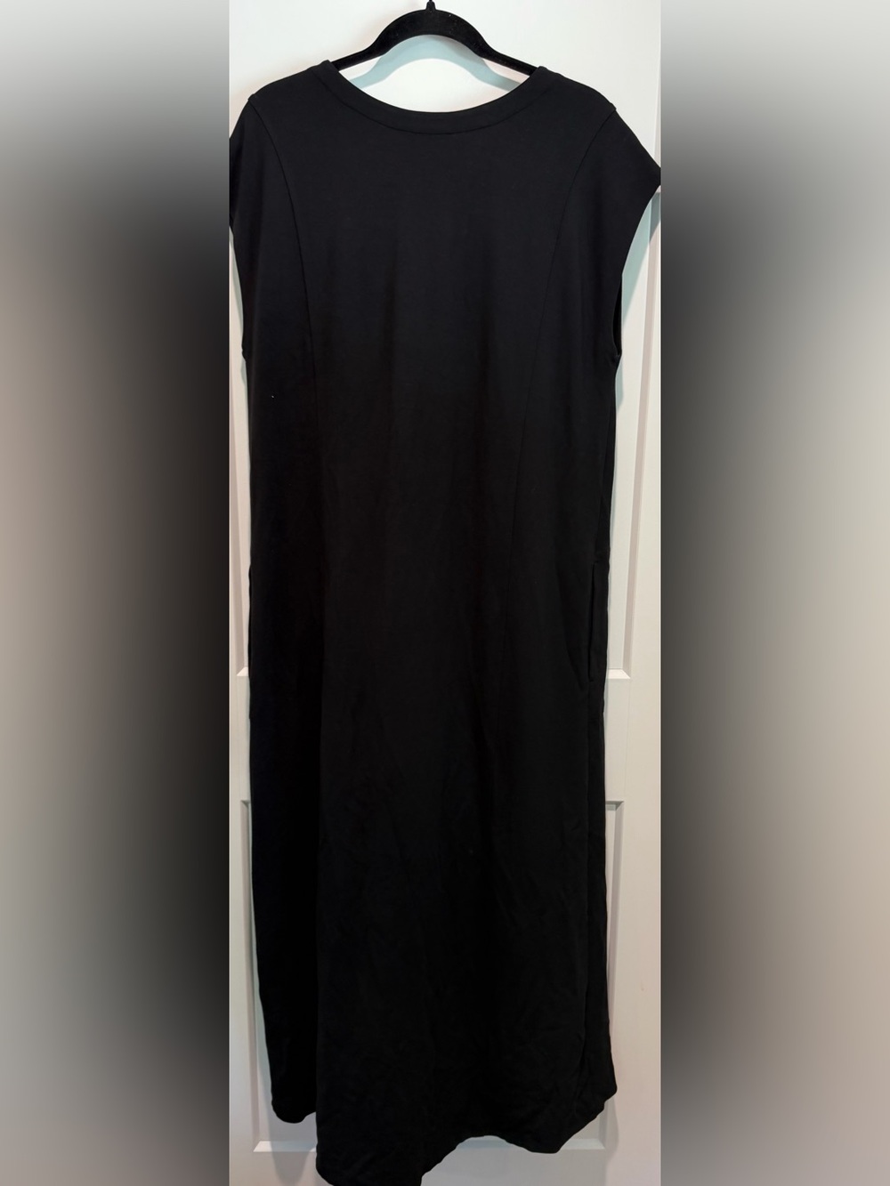 J.Jill Wearever Collection Black V-Neck Knit Maxi Dress L - Picture 9 of 12
